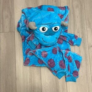 Sulley Fleece Zip Up Jumpsuit Adult Halloween Costume